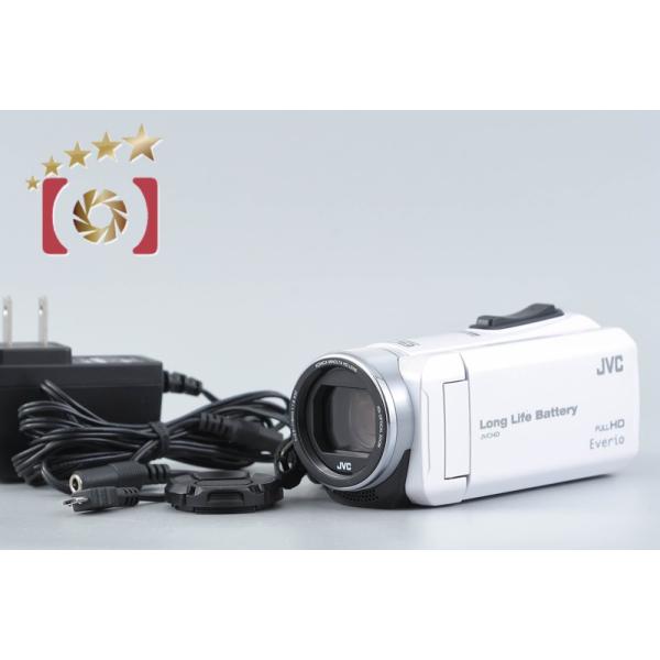JVC Everio GZ-F200 ビデオカメラ白 本体＋付属品 SDカード付 中古】JVC ケンウッド Everio GZ-F200 パールホワイト デジタルビデオ