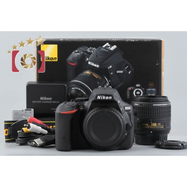 【中古】Nikon ニコン D5500 ブラック 18-55mm VR II レンズキット シャッター回数僅少 元箱付き
