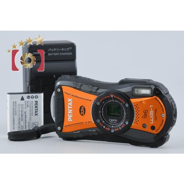 【中古】RICOH リコー PENTAX ペンタックス Optio WG-1 GPS シャイニーオレンジ 防水アクションカメラ