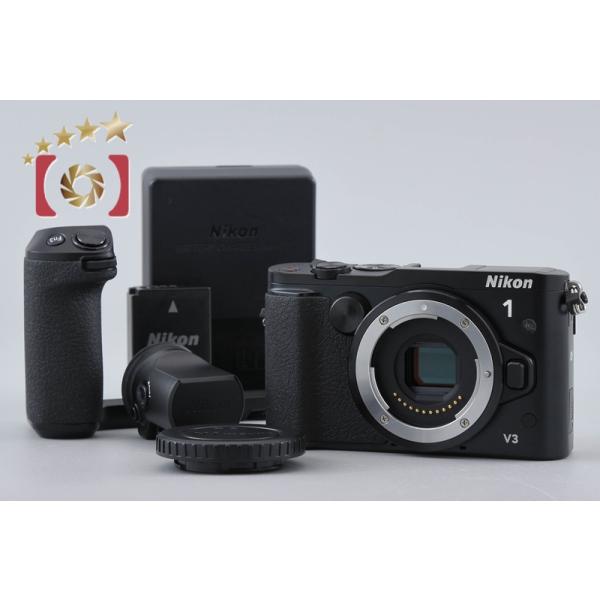 【中古】Nikon ニコン 1 V3 ブラック ミラーレス一眼カメラ シャッター回数僅少