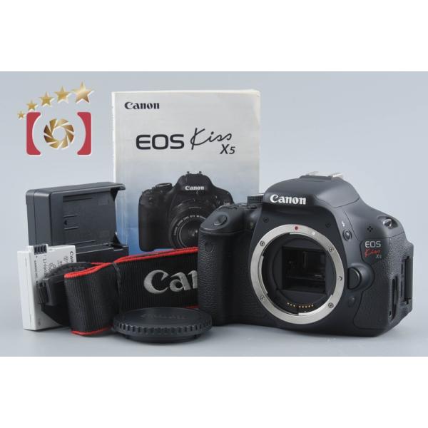 【中古】Canon キヤノン EOS Kiss X5 デジタル一眼レフカメラ シャッター回数僅少