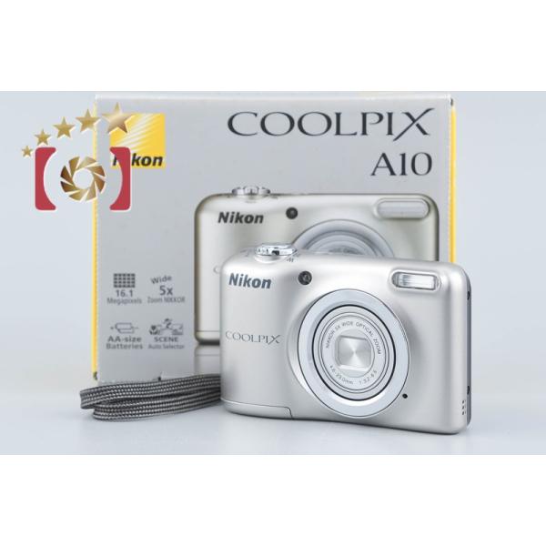 【中古】Nikon ニコン COOLPIX A10 シルバー コンパクトデジタルカメラ 元箱付き