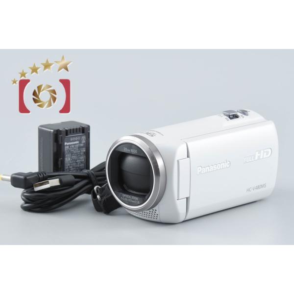 【中古】Panasonic パナソニック HC-V480MS ホワイト デジタルハイビジョンビデオカメラ
