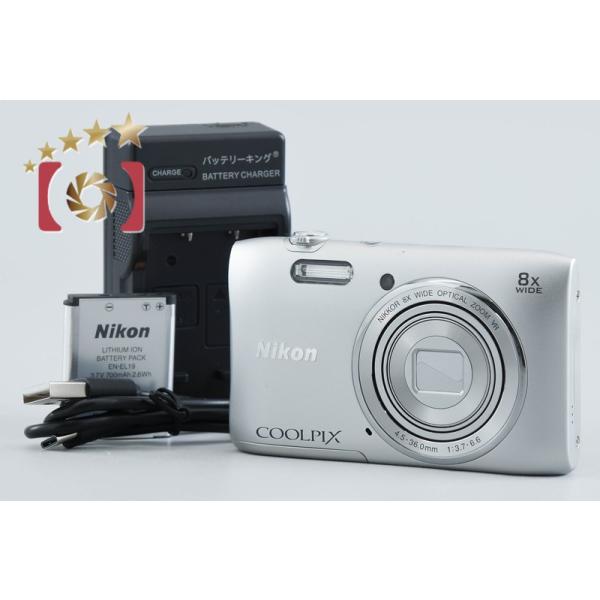 【中古】Nikon ニコン COOLPIX S3600 クリスタルシルバー コンパクトデジタルカメラ