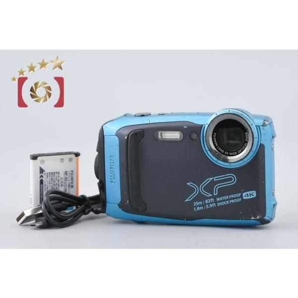 【中古】FUJIFILM 富士フイルム FINEPIX XP140 スカイブルー コンパクトデジタルカメラ