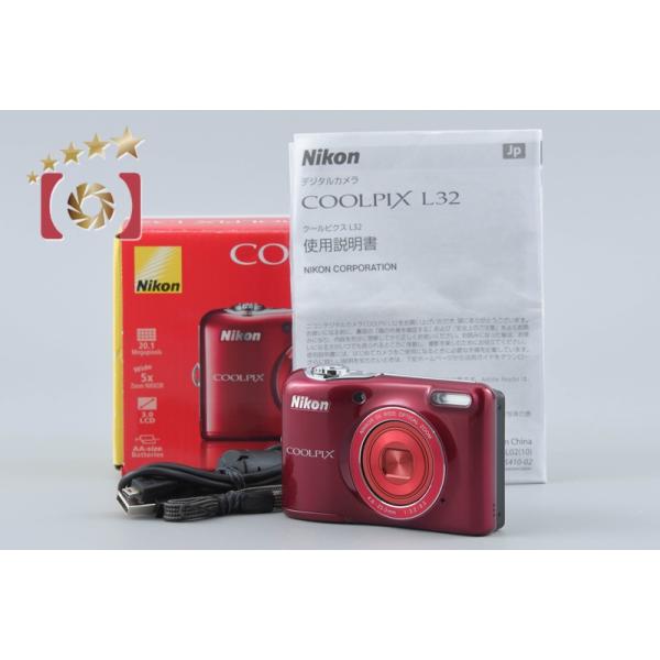 Nikon COOLPIX L32 レッド コンパクトデジタルカメラ ニコン（Nikon） 【中古】Nikon COOLPIX L32 レッド コンパクト
