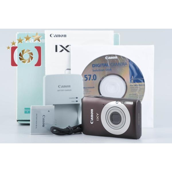 【中古】Canon キヤノン IXY 200F ブラウン コンパクトデジタルカメラ 元箱付き
