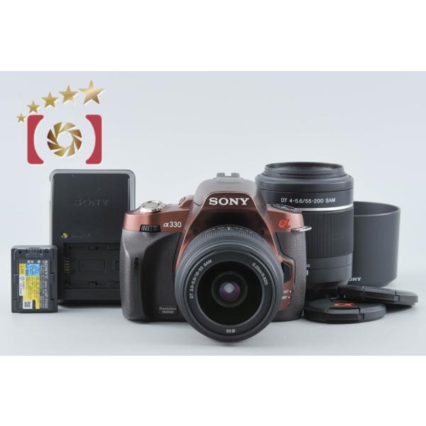 【中古】SONY ソニー α300 DSLR-A300 ダブルズームキット ノーブルブラウン