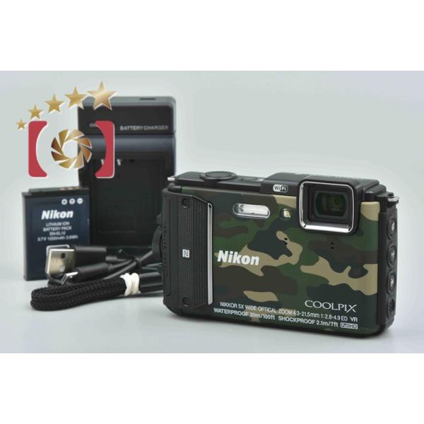 COOLPIX 【中古】Nikon ニコン AW130 カムフラージュグリーン