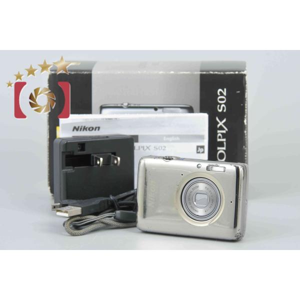 COOLPIX 【中古】Nikon ニコン S02 ミラーシルバー コンパクトデジタル
