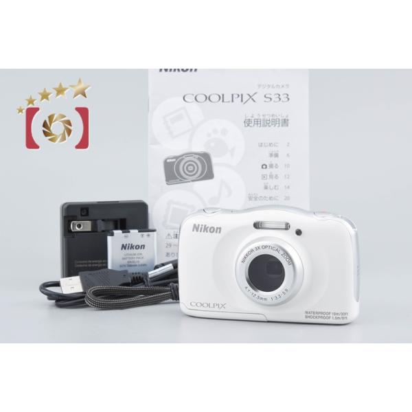 Nikon COOLPIX S33 白 デジタルカメラ 動作確認済み Nikon COOLPIX S33 白 デジタルカメラ 動作確認済み
