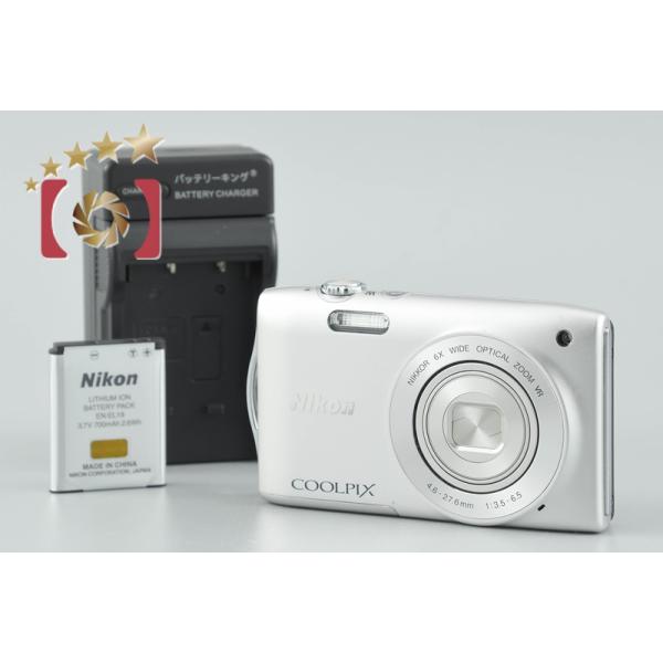 Nikon COOLPIX S3300 シルバー 人気のコンパクトデジタルカメラ COOLPIX 【中古】Nikon ニコン S3300 クリスタルシルバー コンパクト