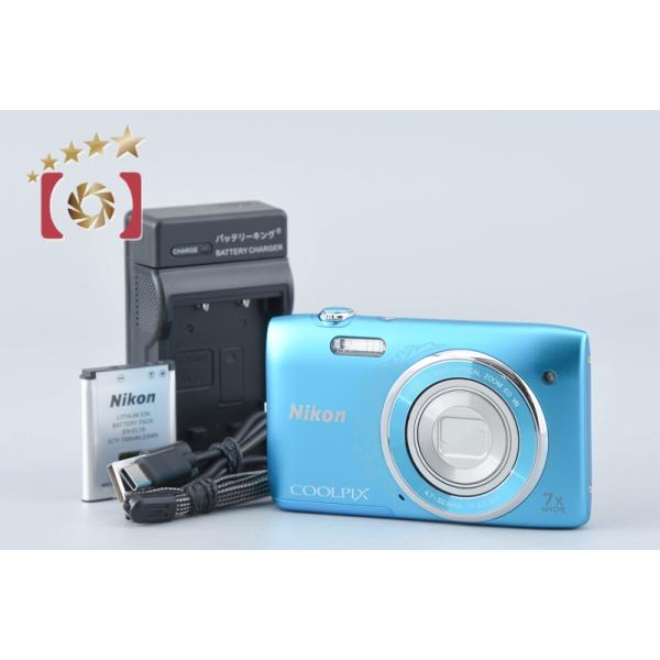COOLPIX 【中古】Nikon ニコン S3500 オリエンタルブルー コンパクト