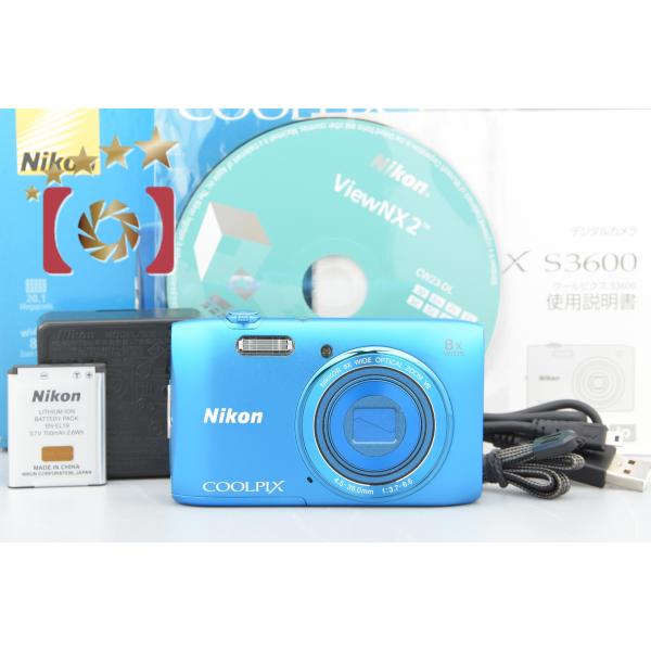 COOLPIX 【中古】Nikon ニコン S3600 ブルー コンパクトデジタル COOLPIX 【中古】Nikon ニコン S3600 ブルー コンパクトデジタル