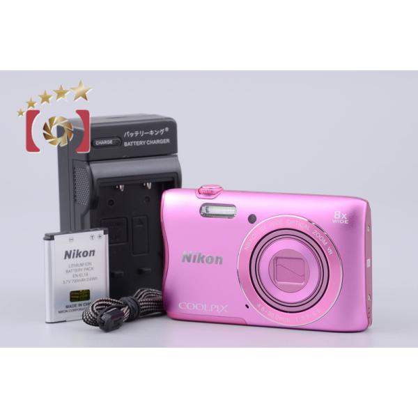 COOLPIX 【中古】Nikon ニコン S3700 ピンク コンパクトデジタルカメラ