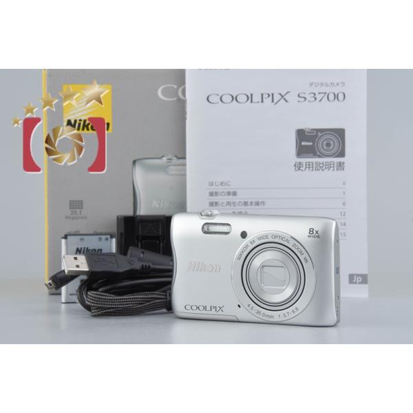 COOLPIX 【中古】Nikon ニコン S3700 シルバー コンパクトデジタル