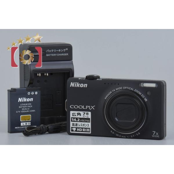 【中古品】デジカメ ニコン COOLPIX S6000 ブラック Nikon ニコン COOLPIX S6000 コンパクトデジタルカメラ ノーブル