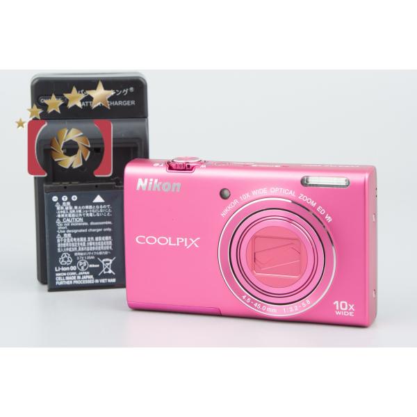 【中古】Nikon ニコン COOLPIX S6200 チェリーピンク コンパクトデジタルカメラ
