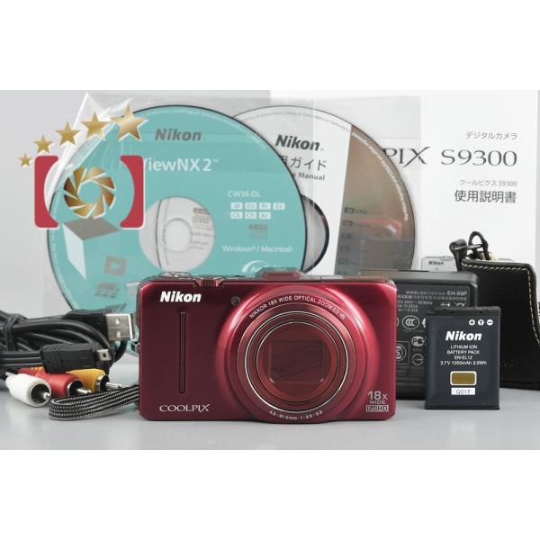 COOLPIX 【中古】Nikon ニコン S9300 レッド コンパクトデジタル