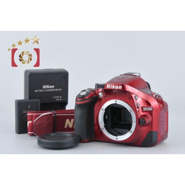 a*o様 赤ボディ D5200 Nikon一眼レフデジカメ　動画もOK 中古　S ニコン 【中古】Nikon D5200 レッド デジタル一眼レフカメラ : 中古