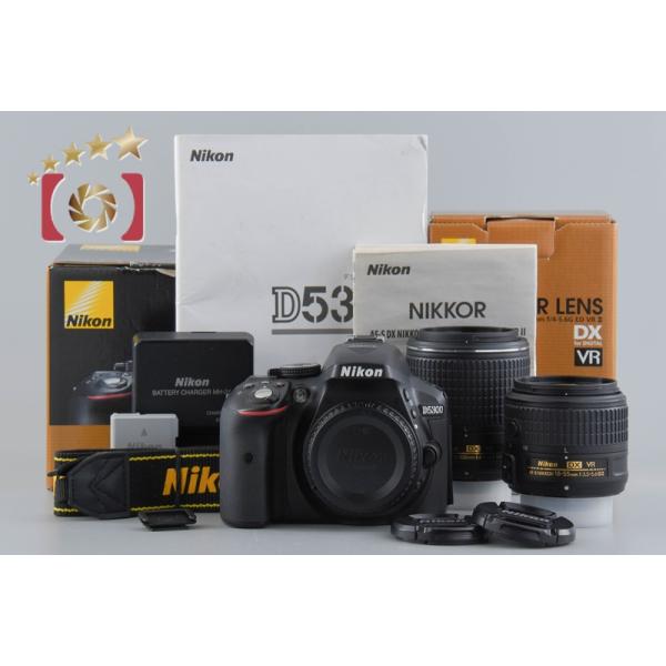 yun様 お取り置き D5300 ダブルズームキット2 シャッター回数1289回 ニコン（Nikon） 【中古】Nikon D5300 ダブルズームキット2 ブラック