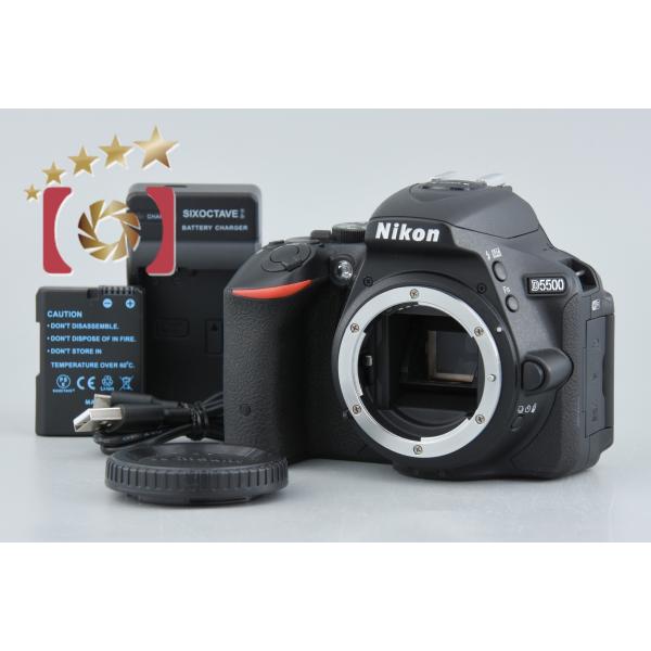 ❷Nikon D5500 デジタル一眼レフカメラ　シャッター数10回 ニコン（Nikon） 【中古】Nikon D5500 ブラック デジタル一眼レフ
