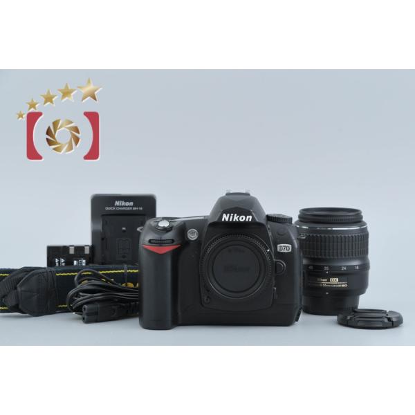 【中古】Nikon ニコン D70 ＋ AF-S DX NIKKOR 18-55mm f/3.5-5.6 G ED II シャッター回数僅少