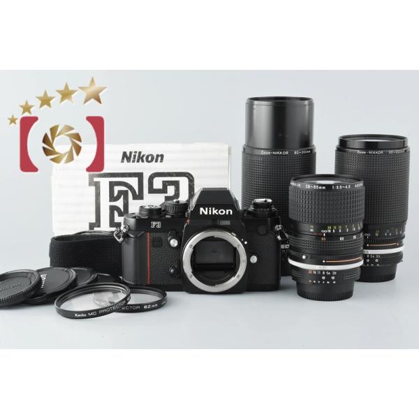 【中古】Nikon ニコン F3 アイレベル + Ai-S NIKKOR 28-85mm f/3.5-4.5 爪無し + Ai-S NIKKOR 35-200mm f/3.5-4.5 爪無し + Ai-S NIKKOR 80-200mm f/4 爪無し