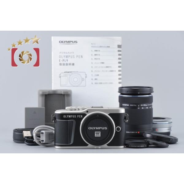 オリンパス 【中古】OLYMPUS PEN E-PL9 ブラック EZ ダブル