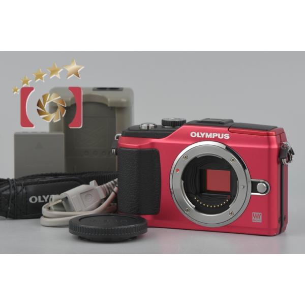 正常稼働　【OLYMPUS ミラーレス一眼 PEN E-PL2 （レッド）】 オリンパス ミラーレス OLYMPUS ペン E-PL2 レンズキット レッド 中古