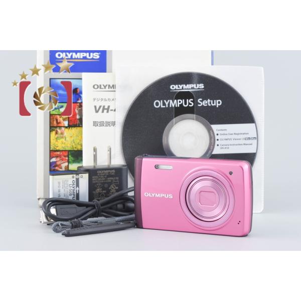 【美品】OLYMPUS STYLUS VH-410 ピンク　動作確認済 おまけ付き】デジタルカメラ OLYMPUS STYLUS VH-410 ピンク オリンパス
