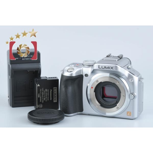 【中古】Panasonic パナソニック LUMIX DMC-G5 シルバー ミラーレス一眼カメラ シャッター回数僅少