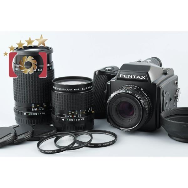 PENTA - 【中古】(ペンタックス) PENTAX SMC-A 645 45/2.8 ペンタックス 【中古】PENTAX 645 + SMC A 45mm f/2.8, 75mm