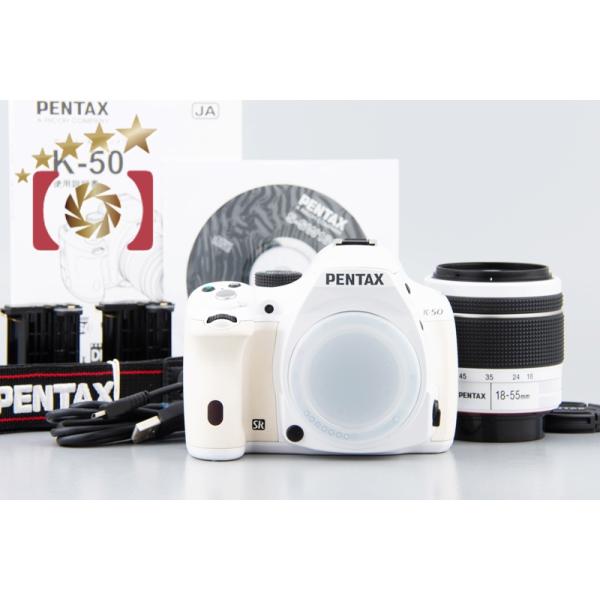 ペンタックス 【中古】PENTAX K-50 ホワイト 18-55 レンズキット