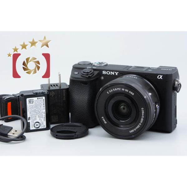 【中古】SONY ソニー α6300 ILCE-6300L パワーズームレンズキット ブラック シャッター回数僅少