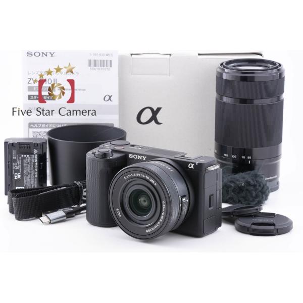 【中古】SONY ソニー α VLOGCAM ZV-E10Y ダブルズームレンズキット ブラック シャッター回数僅少 元箱付き SONY VLOGCAM ZV-E10Y ダブルズームレンズキット [ブラック] 価格比較