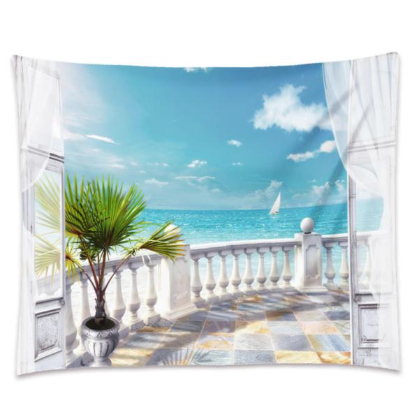 サイズ：約200×150cm（横×縦）　横長の商品です。さっと広げてはるだけ！しまうときも畳んでコンパクトに！部屋の模様替えや、WEB会議、リモート/オンラインの背景にも。室内の気分転換にも最適！ヨガや瞑想にも。