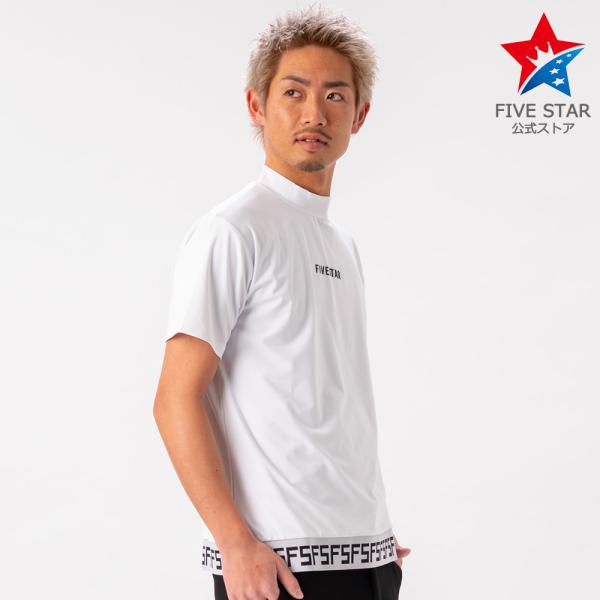 FIVE STAR シャツ ゴルフウェア メンズ 夏 半袖 モックネック