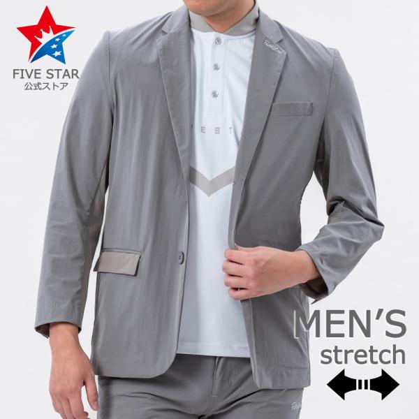 FIVE STAR SALE ジャケット ゴルフ メンズ 春 長袖 ストレッチ スリム