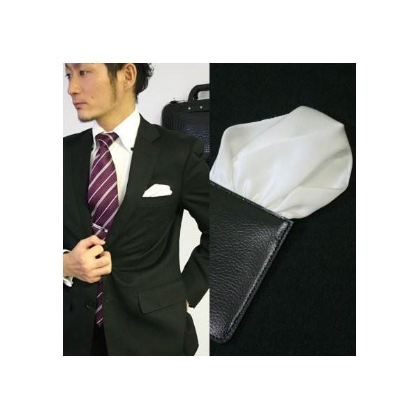 ポケットチーフ 結婚式 ワンタッチ ブランド フィックスポン fixpon メンズ パッフド2 シルク ホワイト 送別 パーティー ギフト 贈り物 送料無料