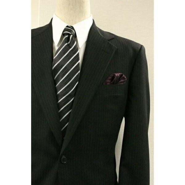 ポケットチーフ 結婚式 ワンタッチ ブランド フィックスポン fixpon メンズ パッフド２ 濃パープル ストライプ 送別 パーティー ギフト 贈り物 送料無料