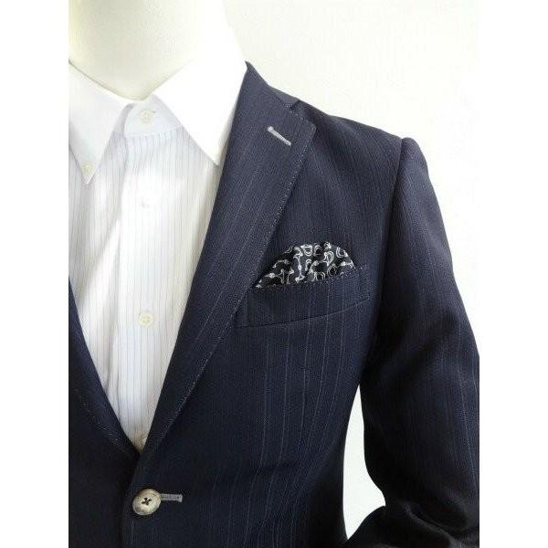 ポケットチーフ 結婚式 ワンタッチ ブランド フィックスポン fixpon メンズ パッフド２ ブラック ホワイト パターン柄 送別 パーティー ギフト 贈り物 送料無料