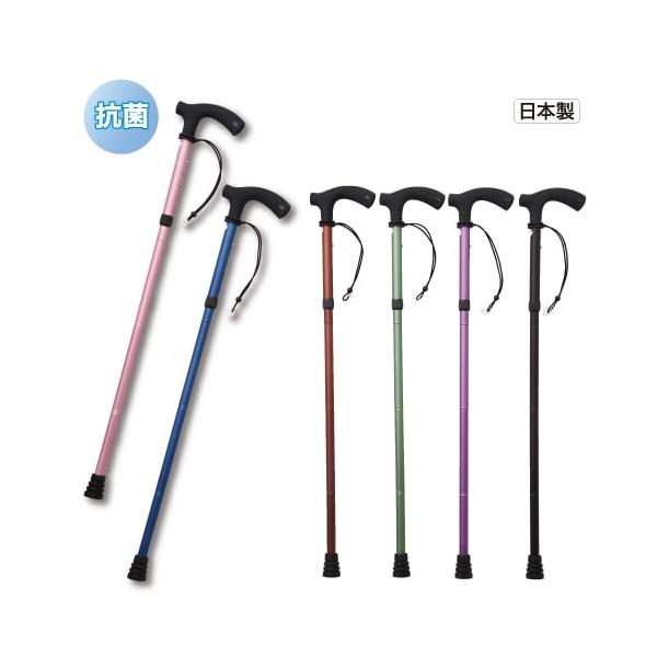 硬いイメージのアルミステッキですが、手触りのやさしいソフトなグリップを採用しています。握力の弱った方でも、遠出のご使用でも疲れにくく、特殊構造で路面をしっかりキャッチし、地面との接地面積が大きいので安心してお使いいただけます。■安心の【日本...
