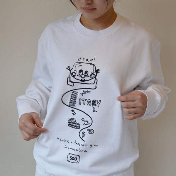 FJファクトリー ” ロゴkami ” スマイル リップ/ Ciao! Italy オリジナル デザイン トレーナー スウェット フィアット アバルト S/M/L/XL