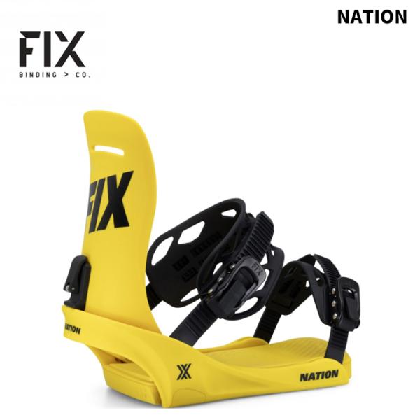 FIX フィックス スノーボード ビンディング NATION YELLOW 24-25