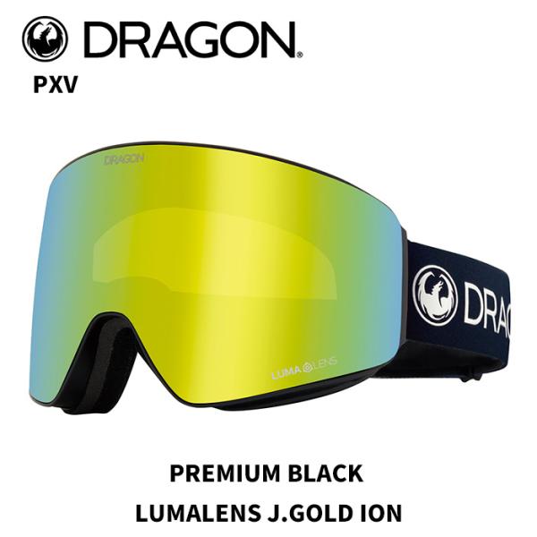 H02】DRAGON ドラゴン ゴーグル PXV PREMIUM BLACK LL J.GOLD ION 25