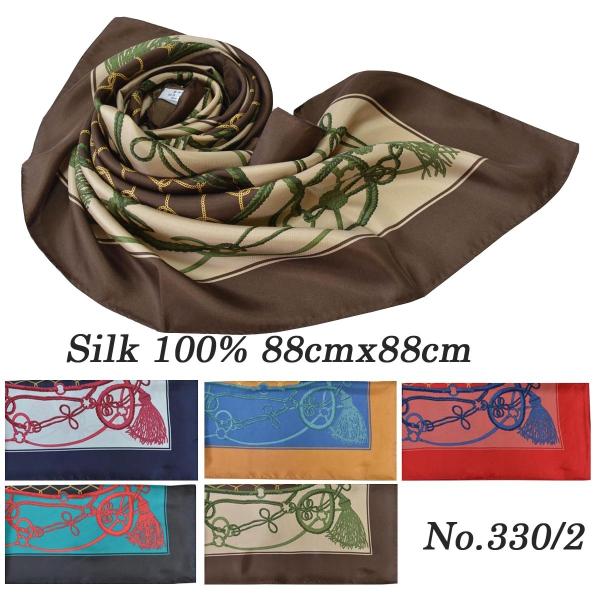 シルク スカーフ 100%シルク ツイル レディース 大判 厚手 正方形