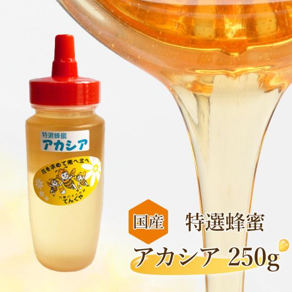 天狗屋養蜂店 国産 特選はちみつ アカシア 250g 1本