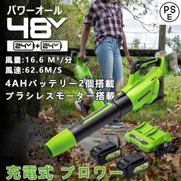 ブロワー 充電式ブロワー 48V強力ブロワー 送風と集じん一台二役電動 