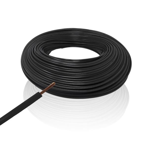 MTW電線 10AWG 6sq 黒色 切り売り(1m〜30m) 絶縁キャップ付き グローバル規格 電気機器用ビニル絶縁電線 600V ブラック ケーブル